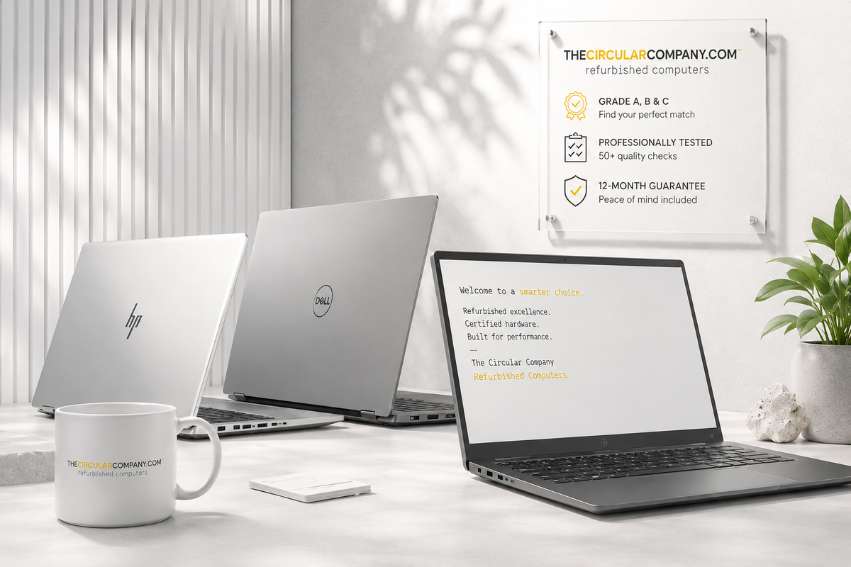 Gereviseerde laptop, desktop en monitoropstelling